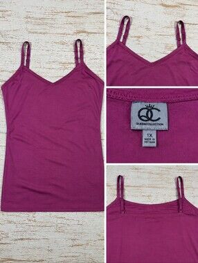 🔥Queen Collection‎ Vneck Adjustable  Strap Tank Top Size 1x
